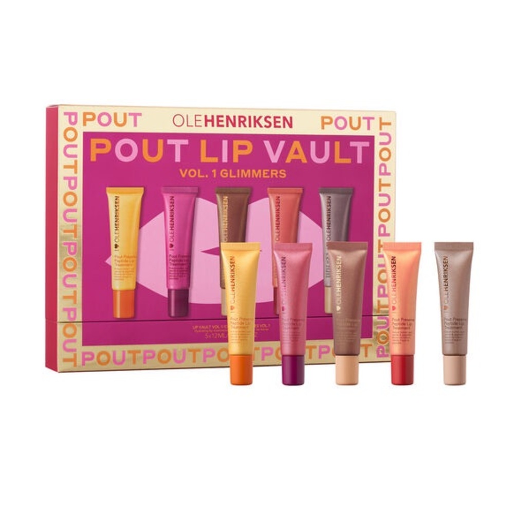Ole Henriksen Pout Preserve Peptide Lip Treatment Glimmer Vault Vol. 1 New
